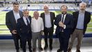 La directiva del Real Oviedo con Maximino Martnez y Luis Rubiales