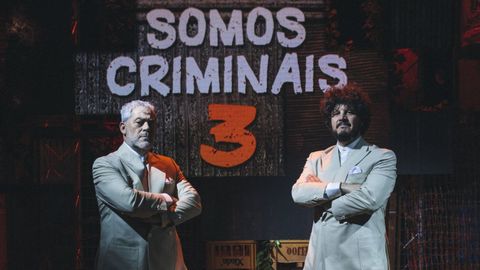 Xos Antonio Tourin y Carlos Blanco en Somos criminais 3.