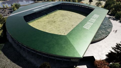 Recreaci�n de la nueva cubierta del campo de A Malata.