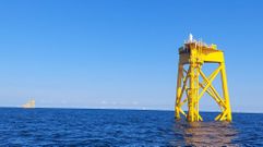 Parque e�lico marino de Iberdrola en Francia, el de Saint Brieuc, con jackets construidas por Navantia y Windar Renovables en Fene