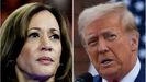 Kamala Harris (a la izquierda) y Donald Trump, en imgenes de archivo.