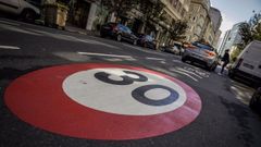 Carril limitado a 30 kil�metros por hora en A Coru�a