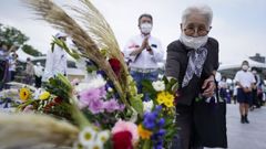 Este jueves se celebr un homenaje en Hiroshima en honor a las victimas de esta localidad y Nagasaki, por el 75 aniversario del lanzamiento de bombas de EE.UU. que arrasaron ambas ciudades