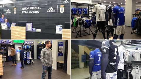 Christian Fernndez acudi a la inauguracin de la nueva Tienda Oficial del Real Oviedo