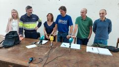 Representantes de los comit�s de empresa del grupo Ence en Pontevedra que apoyan la movilizaci�n del d�a 30