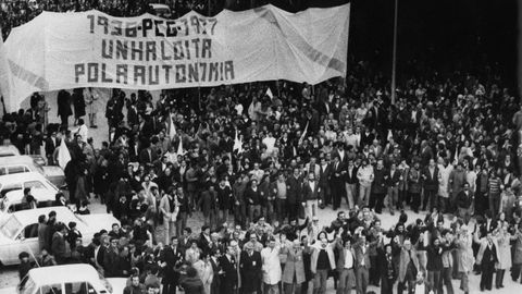 Vigo fue una de las ciudades en las que se reivindic un Estatuto de Autonoma para Galicia. En la imagen, una de las protestas celebrada en diciembre de 1972.