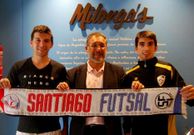 Rodr�guez, Ram�n Garc�a y Lucas Bolo, en la presentaci�n. 