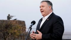 El secretario de Estado norteamericano, Mike Pompeo, visit� este jueves los Altos del Gol�n
