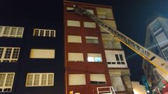 Intervenci�n de los bomberos en Boiro