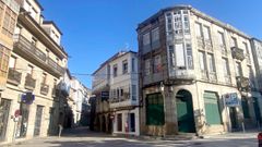 La calle Real, en el centro hist�rico de Caldas de Reis