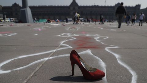  Activistas de diferentes organizaciones feministas realizan una protesta por el D�a Internacional de la Eliminaci�n de la Violencia contra la Mujer, el pasado 25 de noviembre, en la Ciudad de M�xico (M�xico)