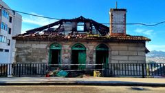 Incendio en una casa okupa en Ram�n Nieto, en Vigo