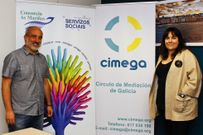 Crespo y De la Cuesta, en la sede de Cimega. 