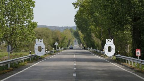 Kil�metro 0 de la cuarta etapa de O Gran Cami�o en Xinzo de Limia