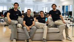 Webel naci� de la mano de cuatro amigos madrile�os analizando el sector de las �apps� a domicilio. De izquierda a derecha, Nacho Tejero, Javier Gin�s, Carlos Est�vez y Guillermo Urquijo.