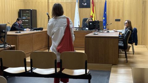 La conductora, durante el juicio en Ourense