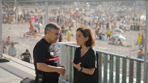 Carlos Garca Tourin, director de Seguridad Ciudadana, y la alcaldesa Ins Rey