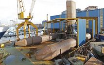 La construcci�n del prototipo de plataforma-trimar�n se est� ultimando en el astillero Cardama. 