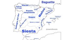 El mapa de t�picos madrile�os