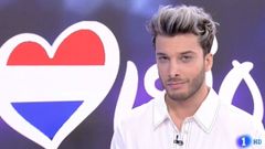 Blas Cant�, representante de Espa�a, fue uno de los artistas que participaron en las conexiones previas al especial de Eurovisi�n �online�
