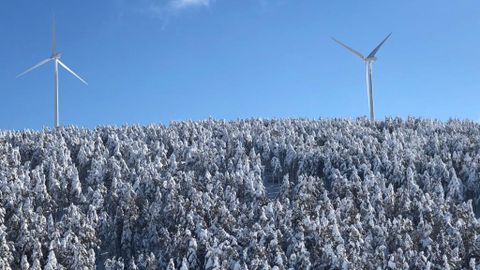 Vistas de la nieve en Tineo