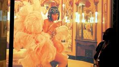 Imagen de Taylor Swift en una pop up en Nueva York