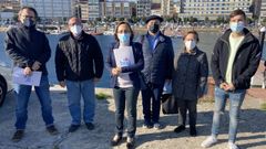 Os representantes do BNG de Barbanza na presentaci�n das enmendas orzamentarias.