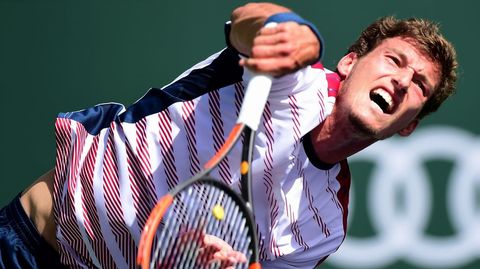 Pablo Carre�o, en un momento de su partido con Lajovic en Indian Wells