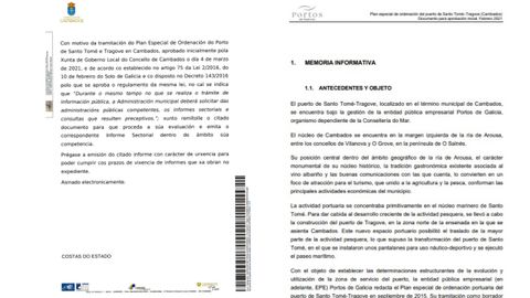 El Concello de Cambados solicit en gallego a Costas que emitiese su informe, pero el plan que el servicio deba analizar est en castellano