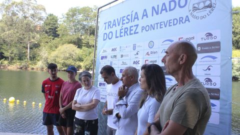 Presentaci�n de la traves�a en la playa fluvial del r�o L�rez