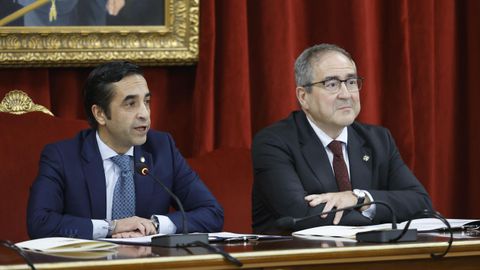 Jos� Manuel Rey Varela y el presidente del TSXG, Ignacio Picatoste.