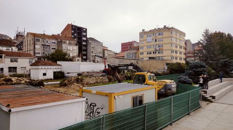 Obras de urbanización de la zona D, junto al Parque dos Condes