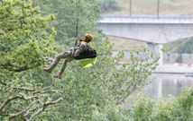 El descenso de r�pel volver� a tener como escenario el puente de Monte Porreiro. 