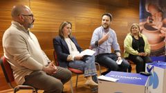 Marcelo Scapinachis, Roc�o L�pez, Francisco Cajoto y Paloma V�zquez, este jueves en el Cenima