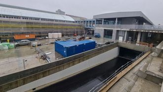 Entrada al aparcamiento subterr�neo de la estaci�n intermodal