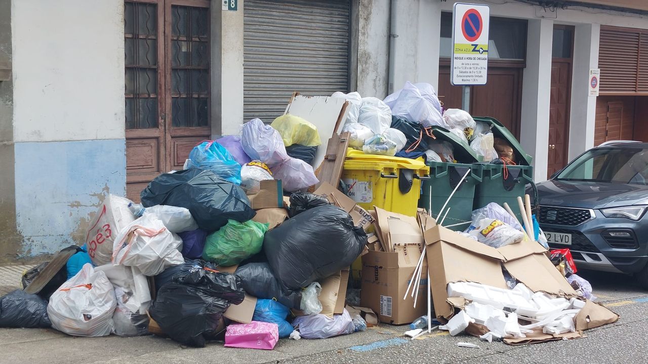 Los efectos de la huelga de basura aún se mantienen en Carballo