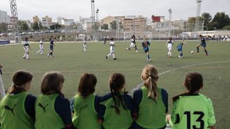 Un partido de alevines, en una imagen de archivo