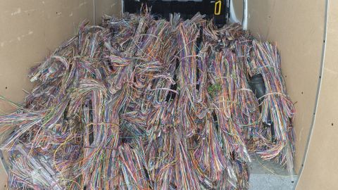 Parte del cable recuperado