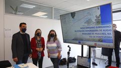 El delegado territorial de la Xunta en Pontevedra, la conselleira de Infraestruturas y la patrona mayor de Louriz�n