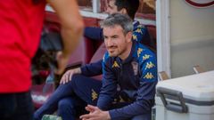 Rub�n Dom�nguez en el partido ante el Barakaldo