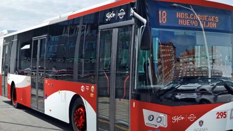 Autob�s de la l�nea 18 de Gij�n