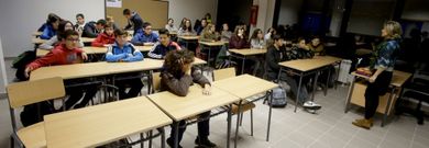 Los 110 alumnos est�n divididos en cuatro aulas: tres primeros de ESO y otra clase para alumnos de segundo de ESO. 
