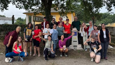 En la jornada de clausura, los participantes recorrieron un tramo del Camino de Santiago.