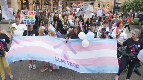 La pancarta de Llar Trans en el último Orgullo