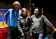 Los ponentes Miguel Rodr�guez, Raquel Doallo y Xos� Castro.