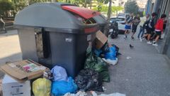 Residuos acumulados en la v�a p�blica el segundo d�a de paro indefinido