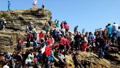 Colapso en As Catedrais en Semana Santa