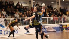 Mar�a Palomo, en un partido con el Guard�s, donde seguir� en la temporada 2026/2027.