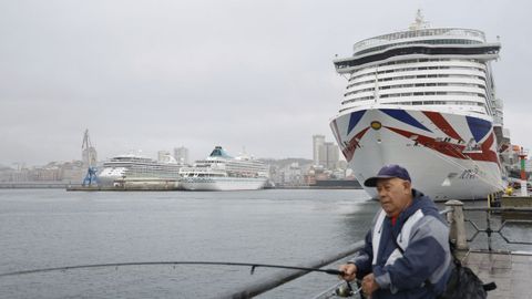 Triple escala de cruceros este martes en A Coru�a