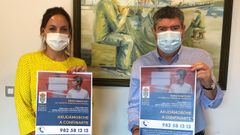 El regidor burelense, Alfredo Llano, y la edila de Servizos Sociais, Carmela L�pez, impulsaron varias campa�as informativas para sensibilizar a la poblaci�n sobre la pandemia